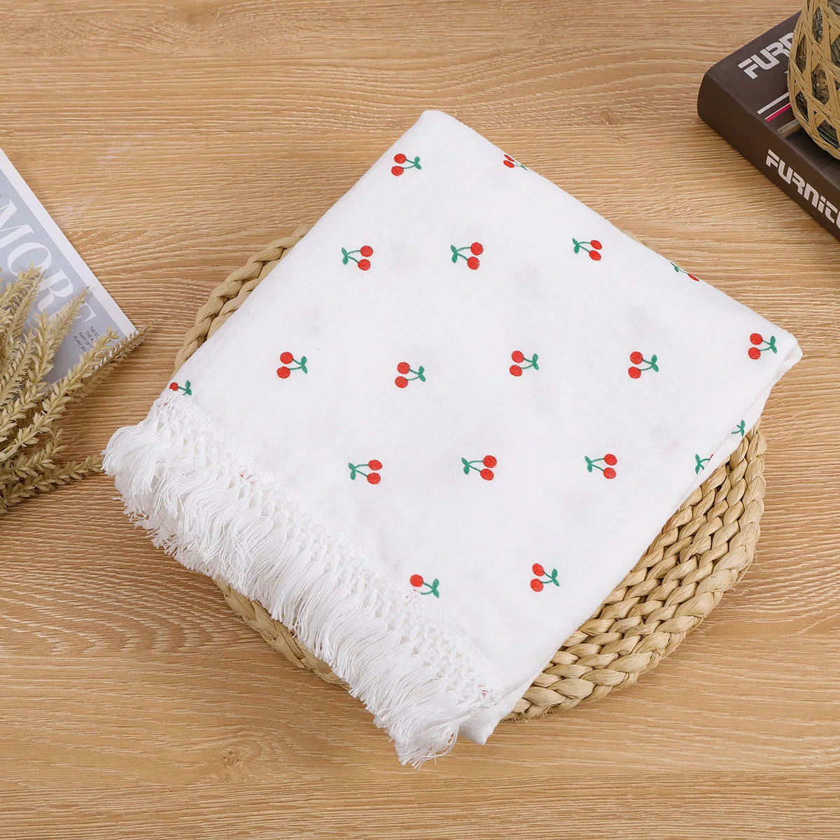 Cute Bear Cotton Baby Swaddle Blanket - Soft Newborn Muslin Wrap