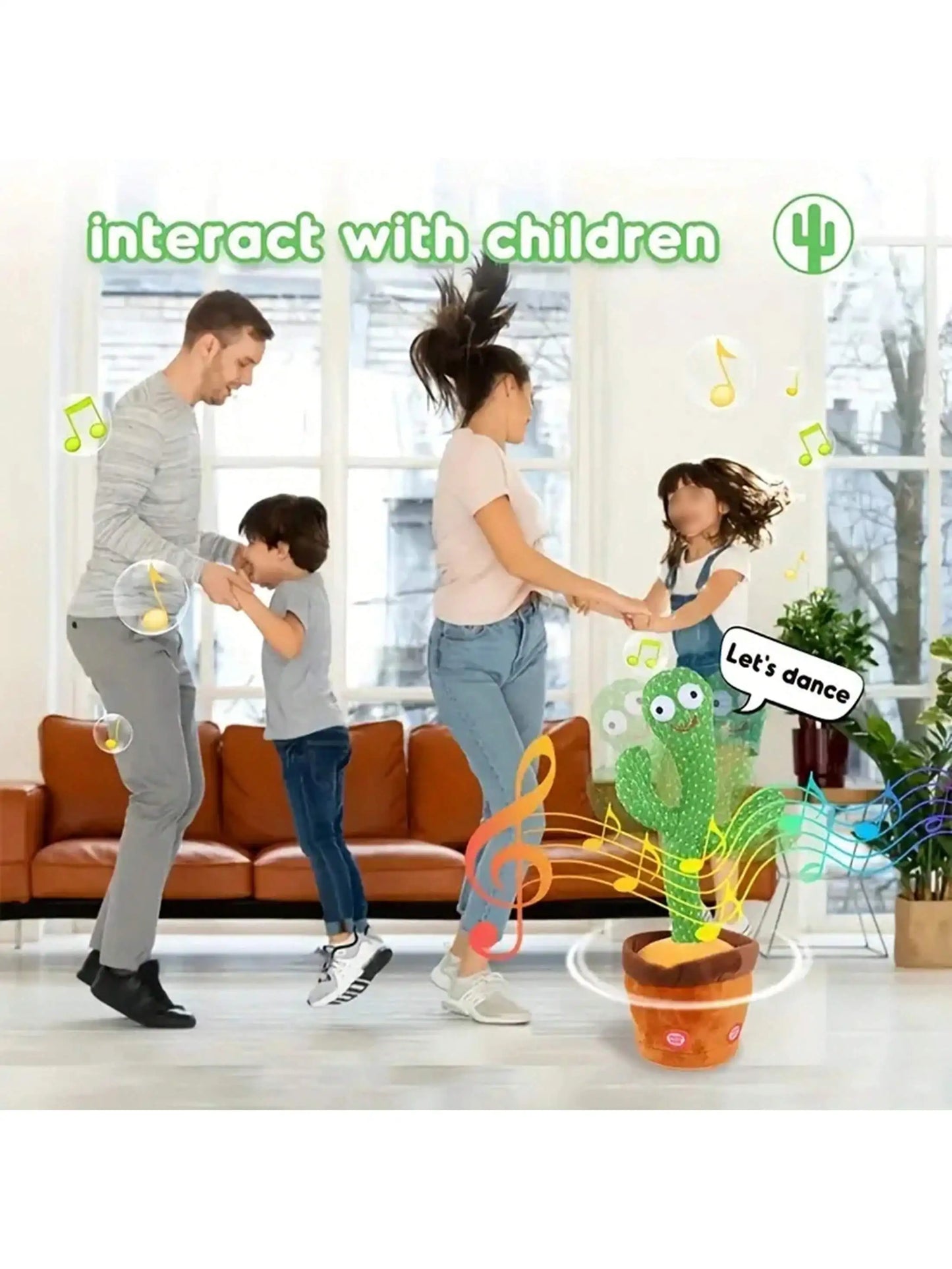 Dancing Talking Cactus Toy - Singing Recording Mimic Plush