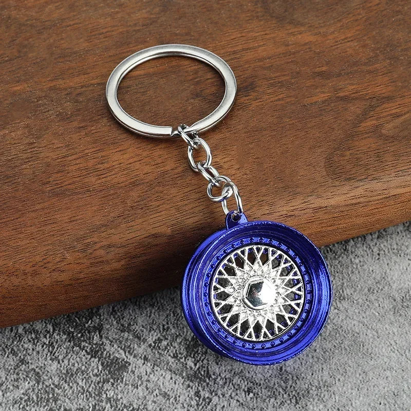 Gear Head Car Keychain with Speedbox Pendant Design