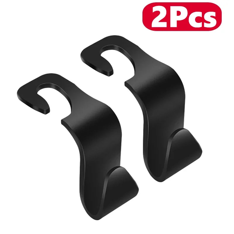 4-Piece Car Headrest Bag Hooks and Seat Organizer Clips