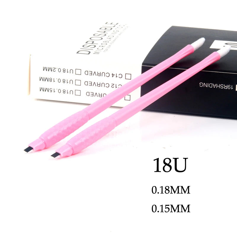 10-Pack Disposable 18U Microblading Eyebrow Pens