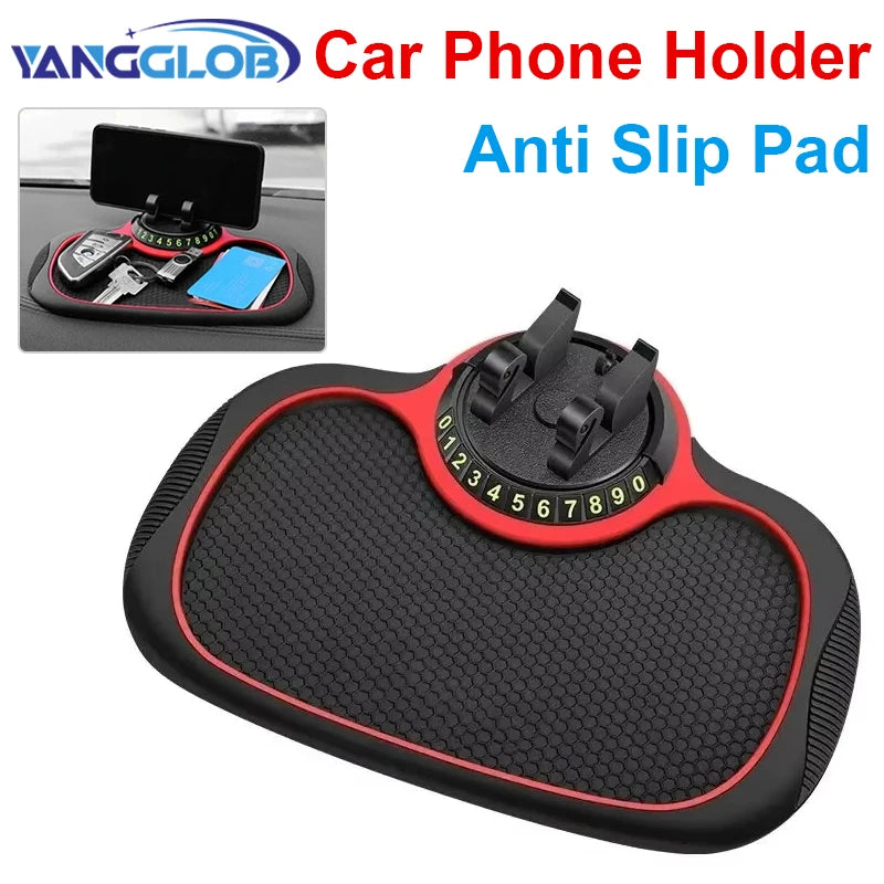 Car Dashboard Anti-Slip Phone Mat - Silicone Sticky Mount Pad