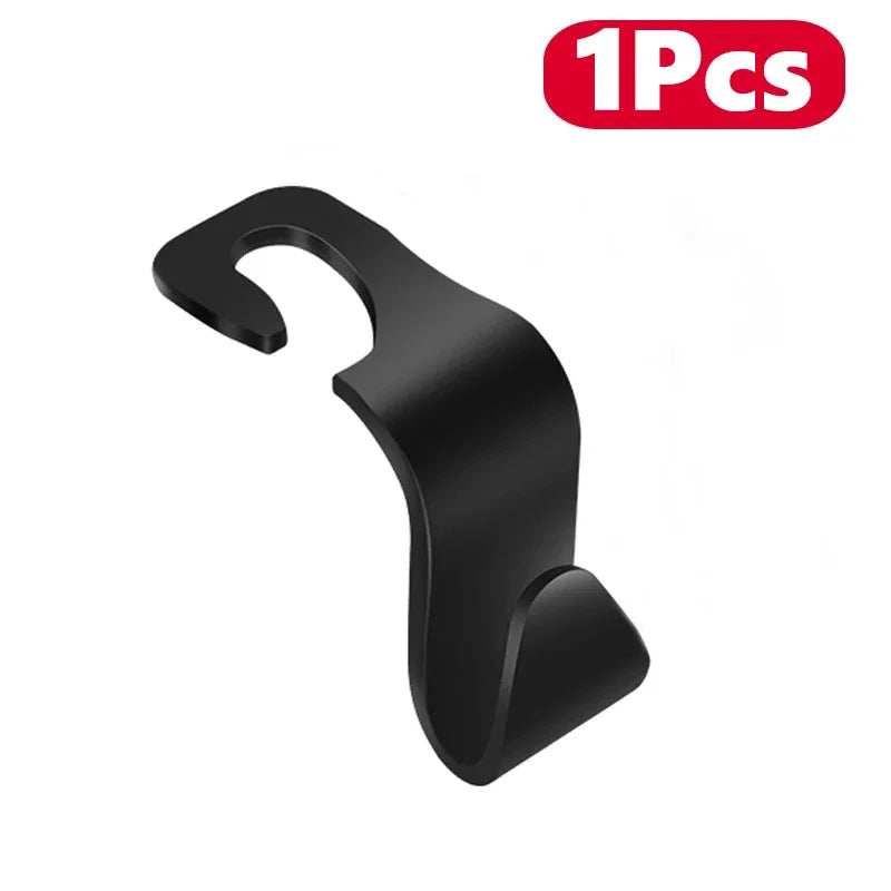 4-Piece Car Headrest Bag Hooks and Seat Organizer Clips