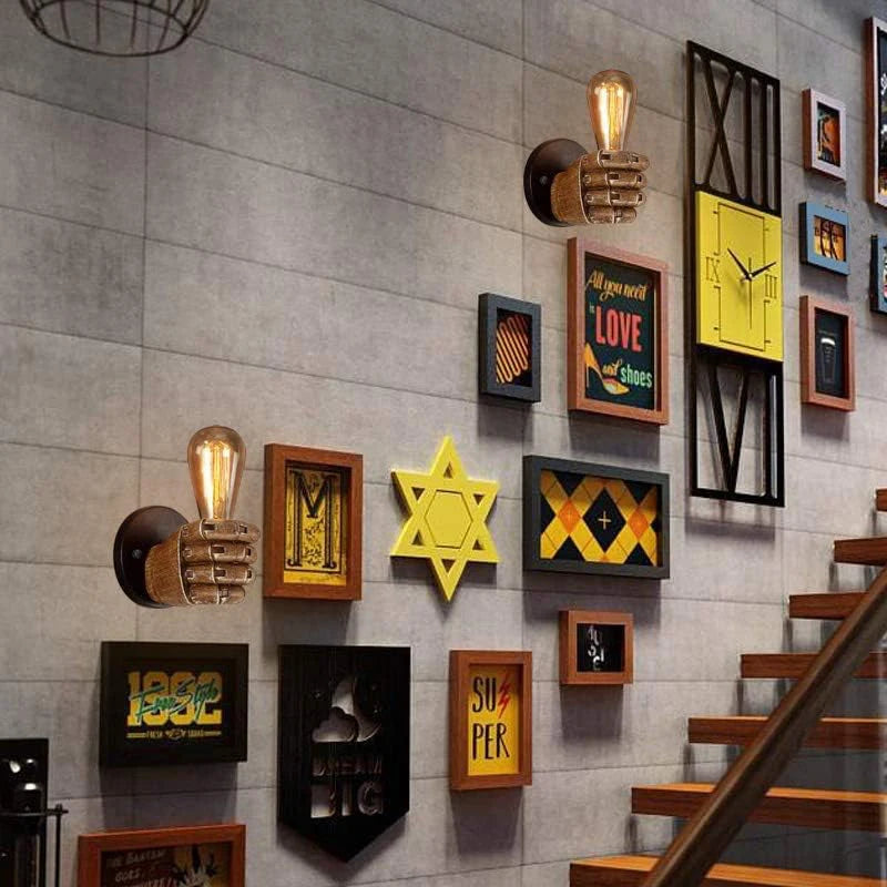 Nordic Retro Resin Wall Lamp - Fist Sconce Indoor Decor Light