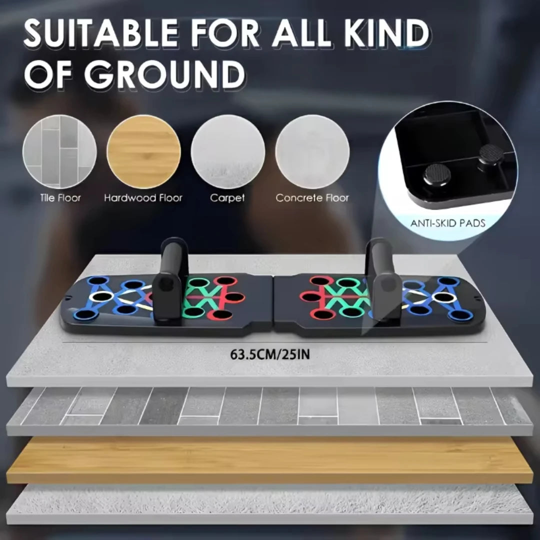 Foldable Push-Up Board Set with Handles for Full-Body Training