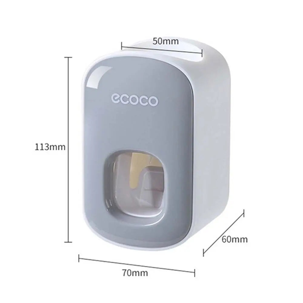 Wall Mounted Toothbrush Holder with Toothpaste Squeezer