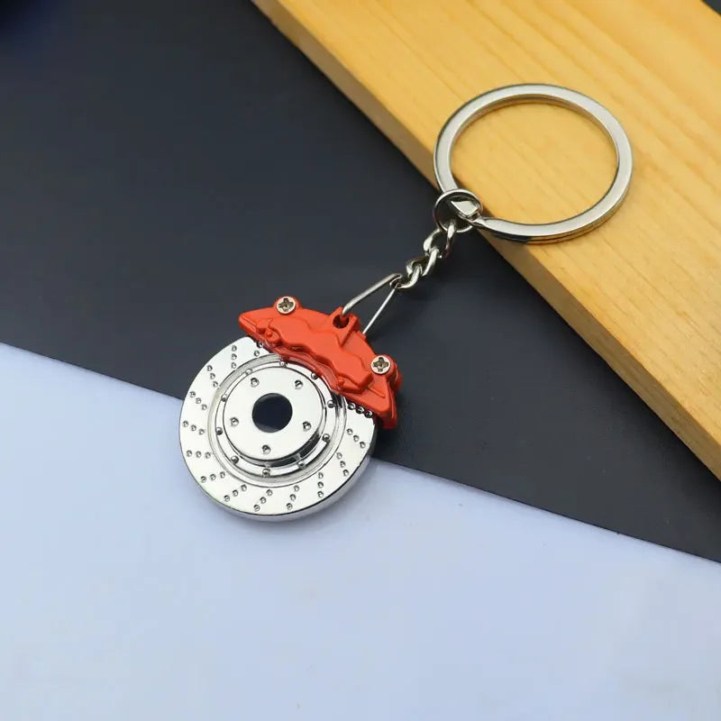 Gear Head Car Keychain with Speedbox Pendant Design