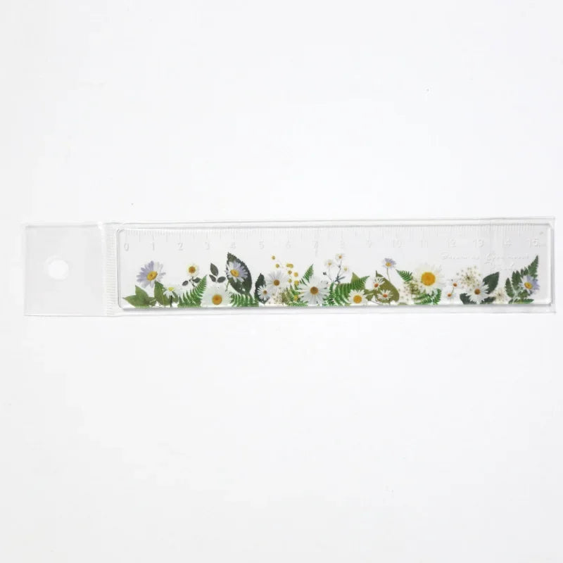15cm Daisy Rose Student Ruler - Plastic Drawing Tool