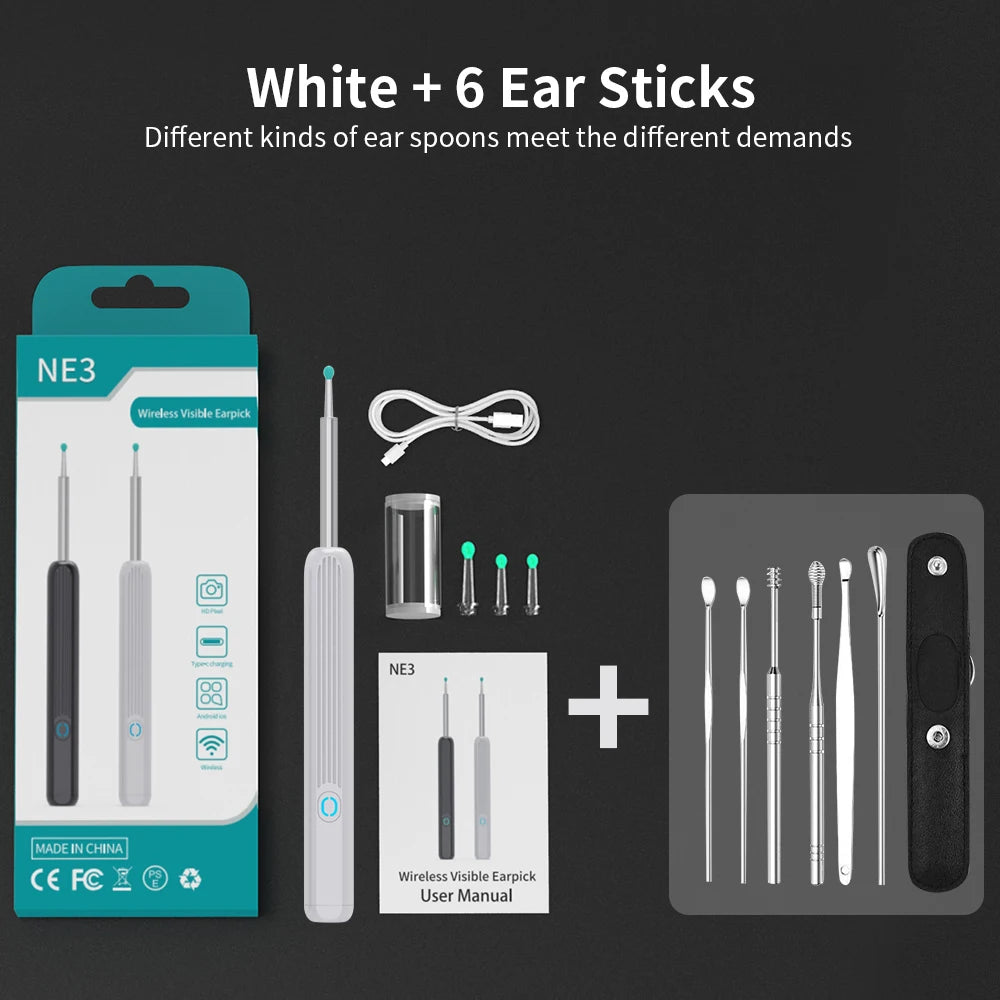 NATFIRE NE3 Wireless Ear Cleaner with Camera and LED