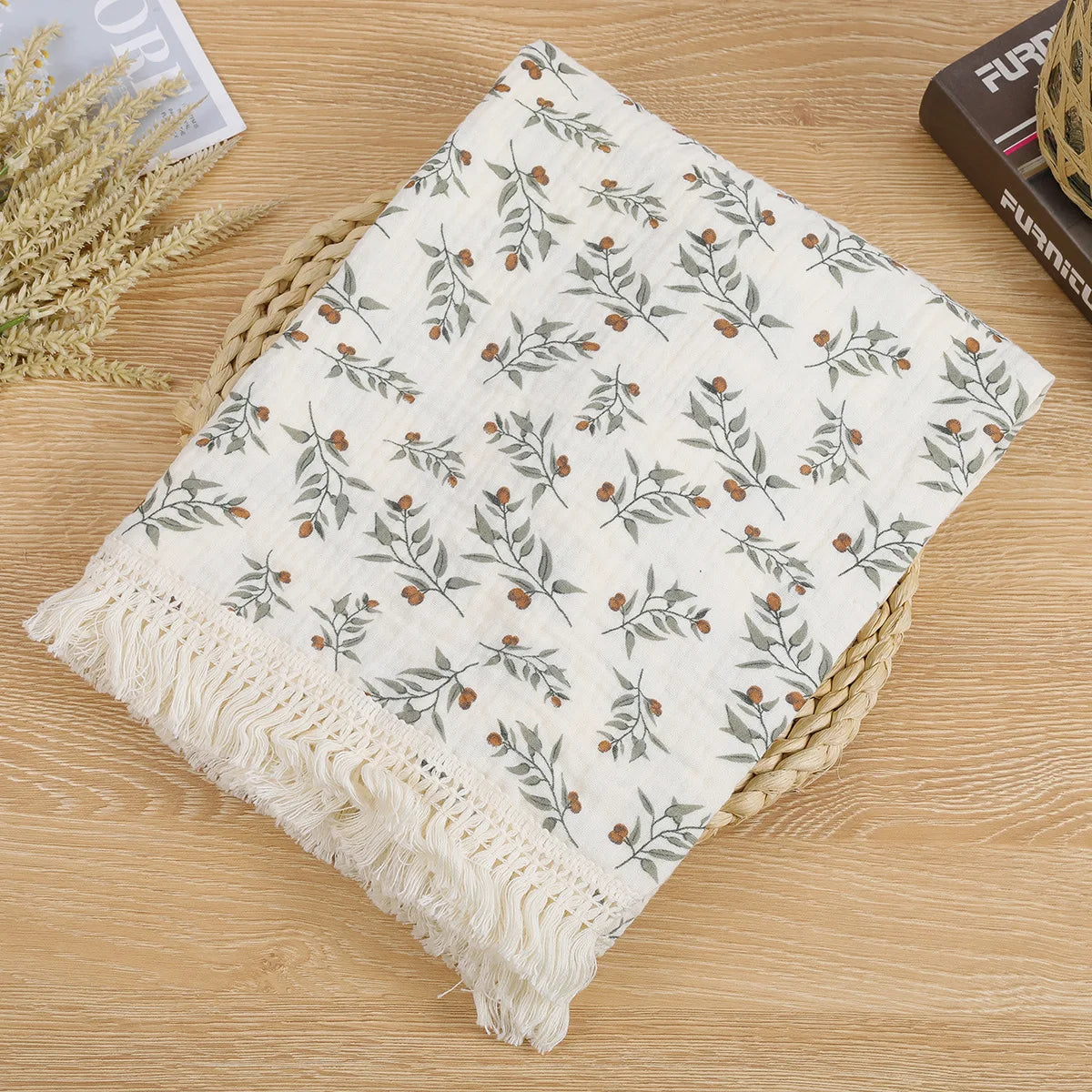 Cute Bear Cotton Baby Swaddle Blanket - Soft Newborn Muslin Wrap