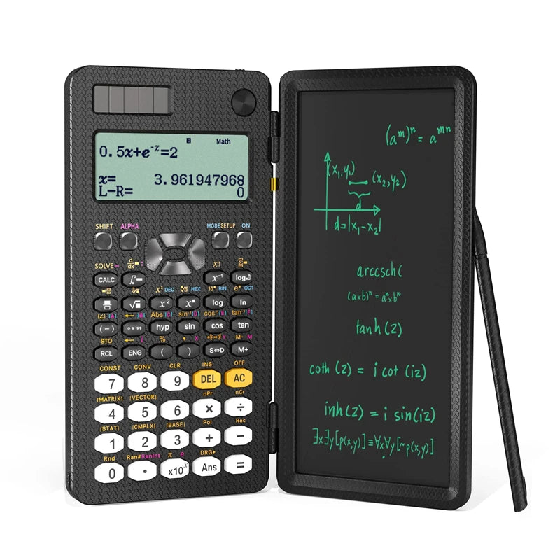Solar Scientific Calculator - 417-Function LCD Notepad Calculator