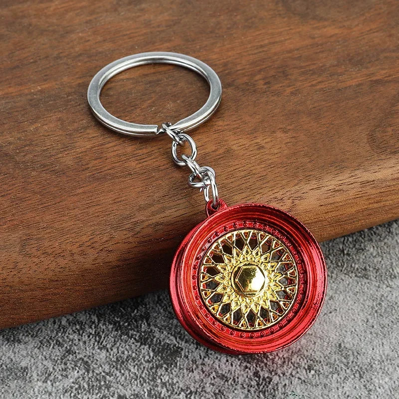 Gear Head Car Keychain with Speedbox Pendant Design