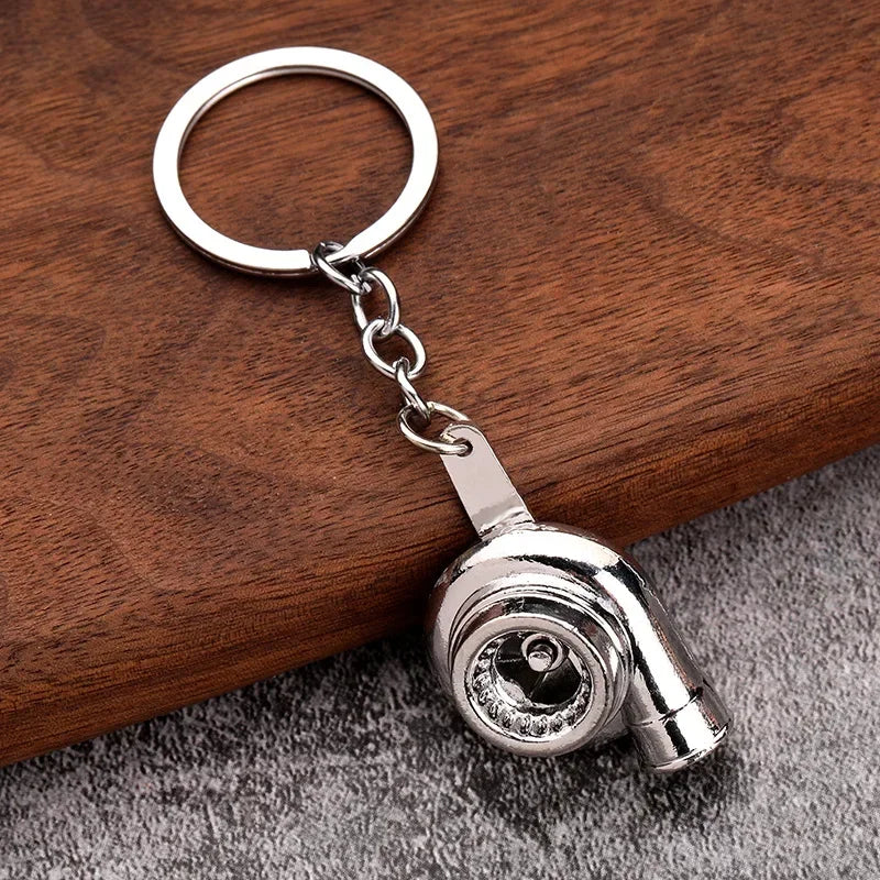 Gear Head Car Keychain with Speedbox Pendant Design