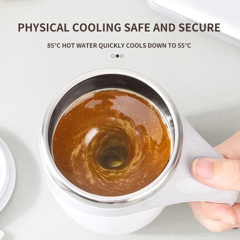 Rechargeable Automatic Stirring Coffee Mug with Lid