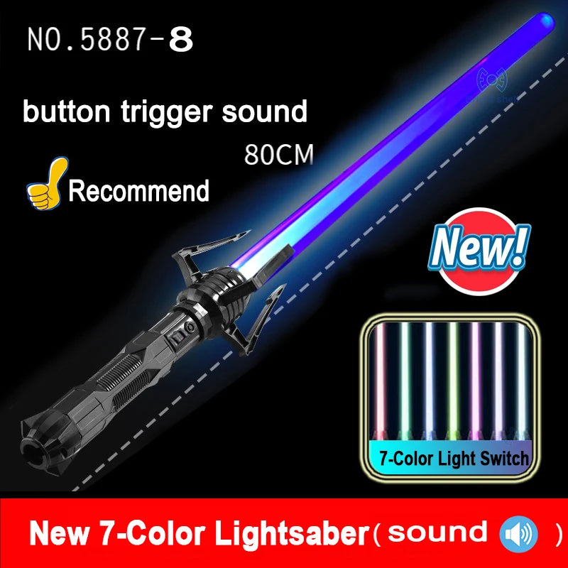 RGB Light Saber Toy - 7 Color Flashing Laser Sword Gift