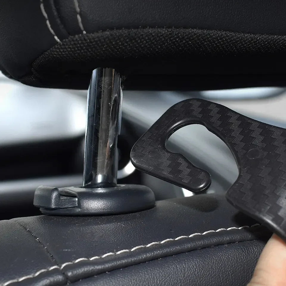 4-Piece Car Headrest Bag Hooks and Seat Organizer Clips