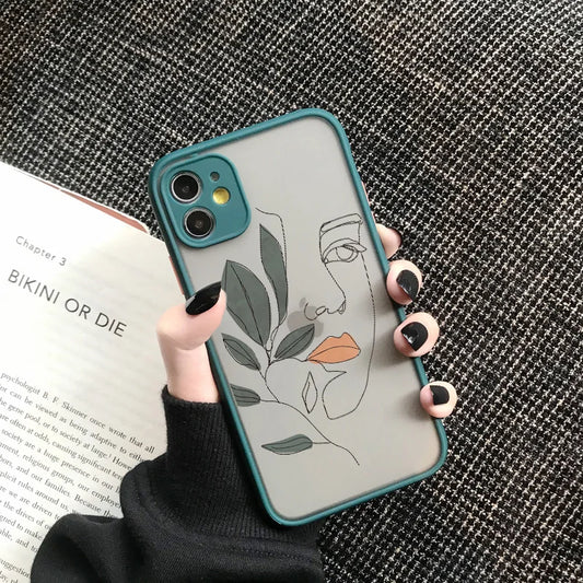 Retro Abstract Geometry Anti-Fall iPhone Case