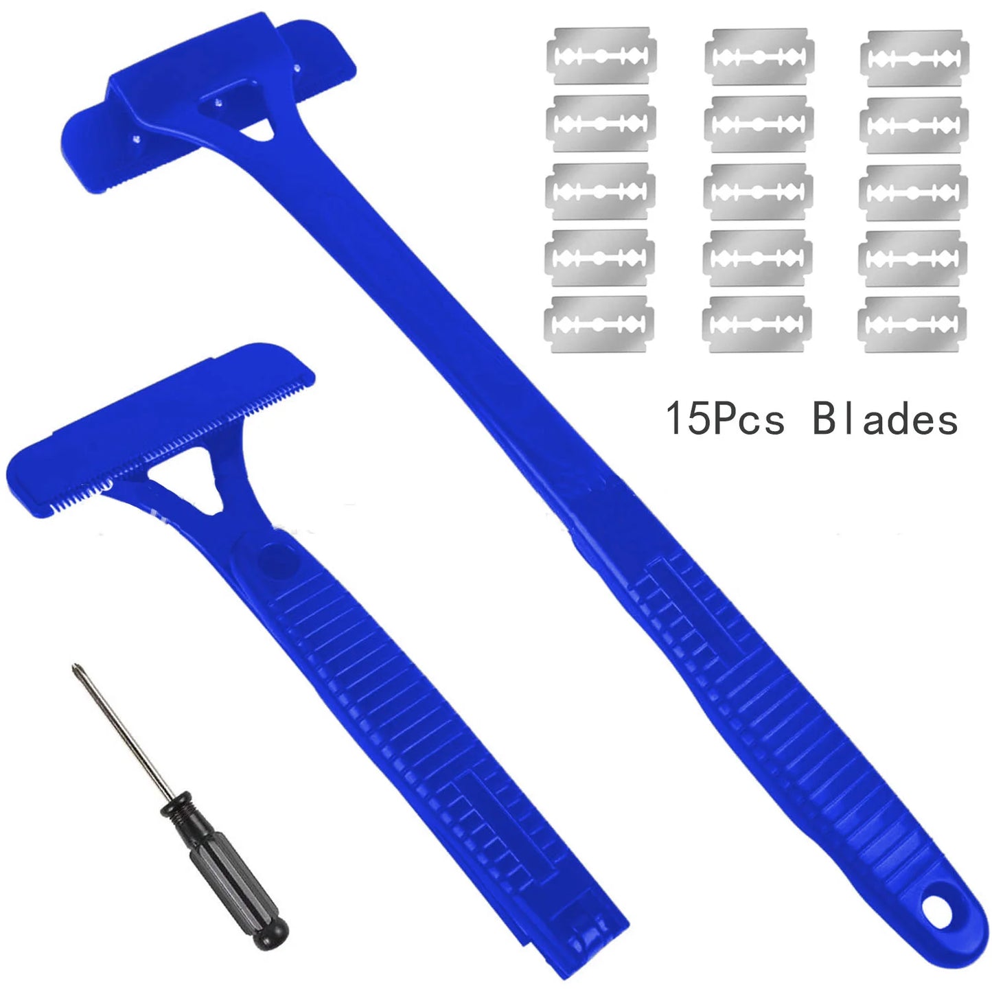 Foldable Long Handle Back Shaver for Men - Black