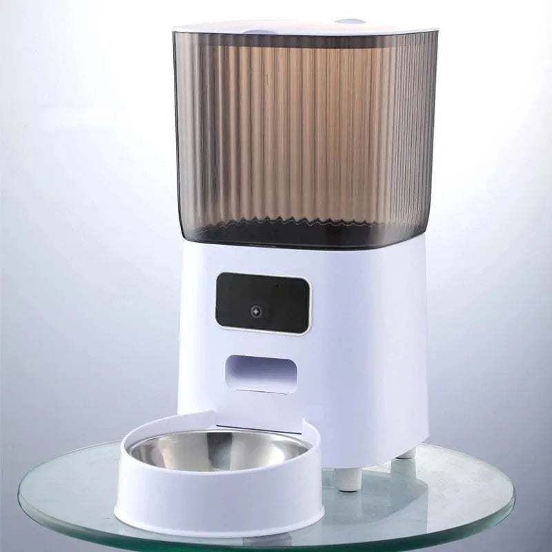 5L Smart Automatic Pet Feeder with Camera and Double Bowls