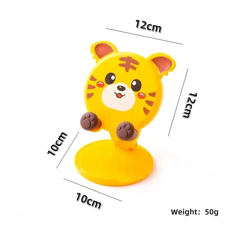 Foldable Cartoon Phone Holder - Adjustable Desktop Tablet Stand