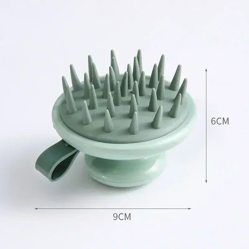 Silicone Shampoo Scalp Massage Brush - Pink Flower