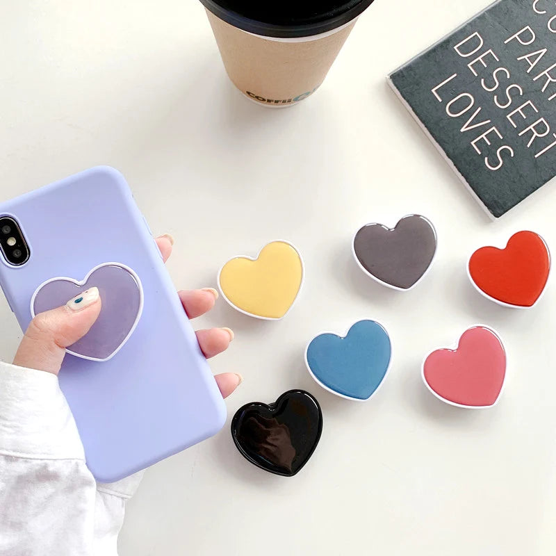Heart-Shaped Universal Phone Grip Socket Stand