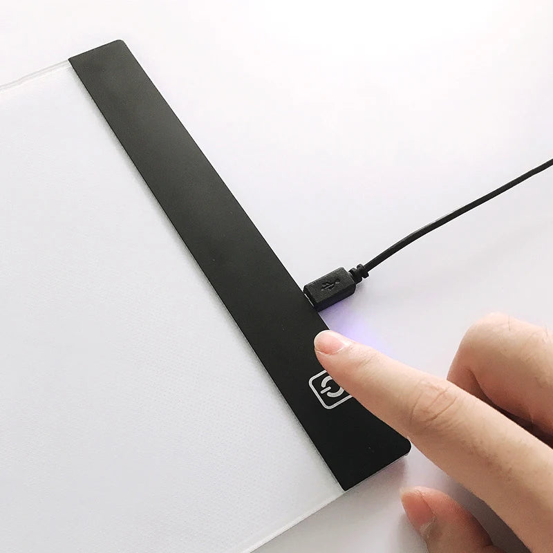 A4 LED Drawing Copy Pad - 3-Level Dimmable Light Board