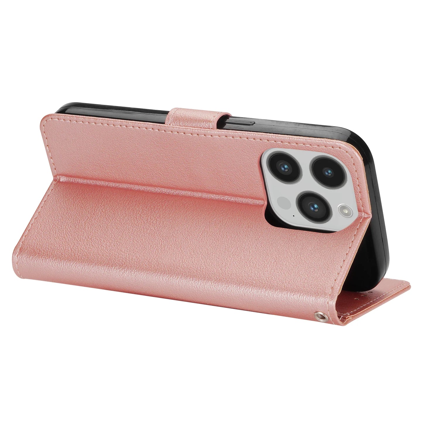 Flip Wallet Leather Case with Card Slots for iPhone Models