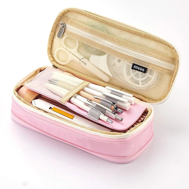 Large Double-Layer Fabric Pencil Case - CPC Safe Material