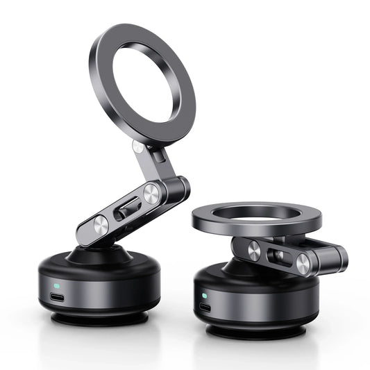 Magnetic Vacuum Car Phone Mount - Foldable 360 Degree Holder