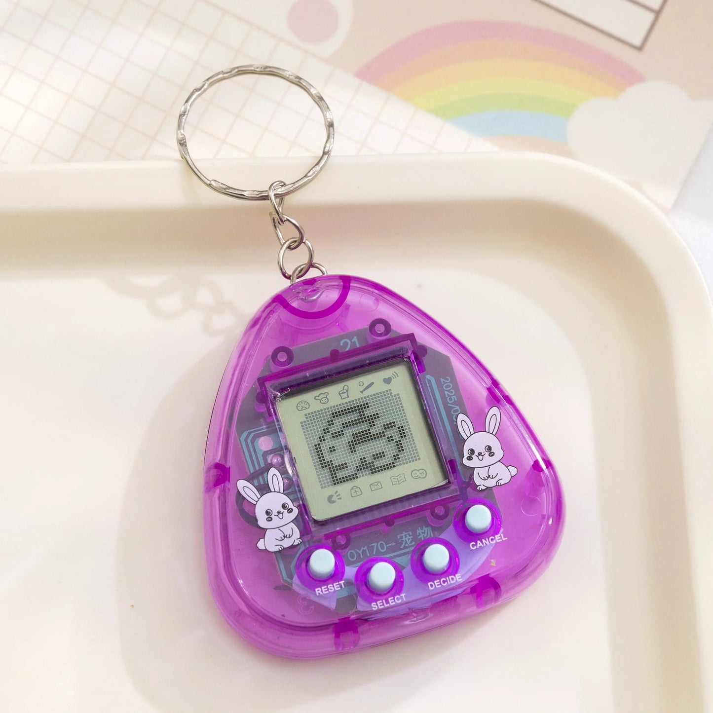 Transparent Virtual Pet Toy - 168-in-1 Nostalgic Digital Game