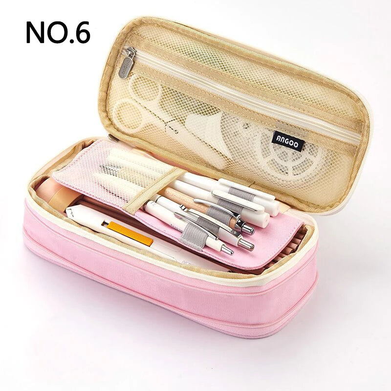 Large Double-Layer Fabric Pencil Case - CPC Safe Material
