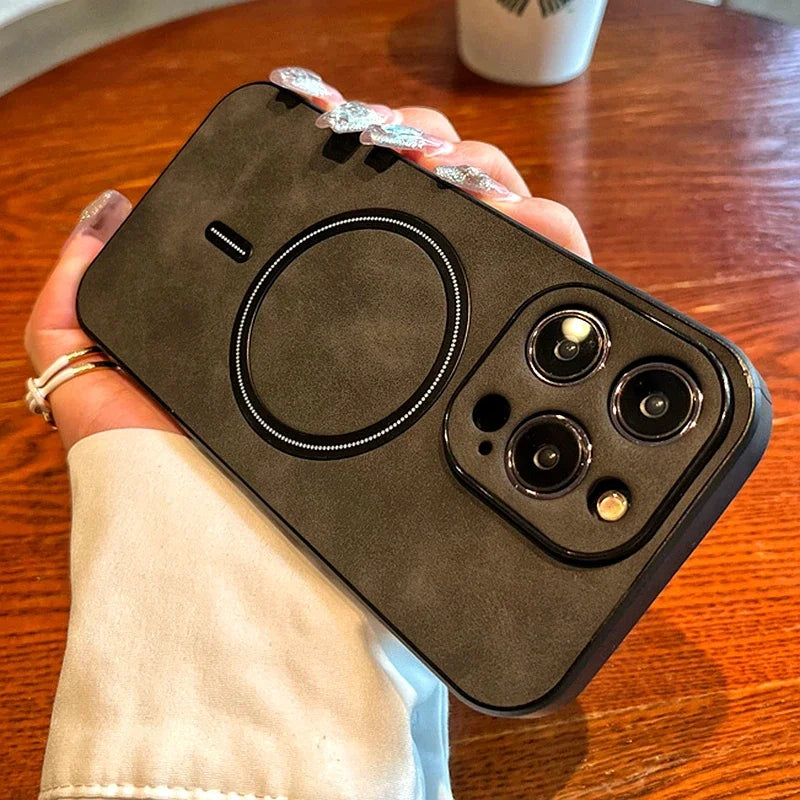 Magnetic Wireless Charging iPhone Case - Shockproof Bumper Cover