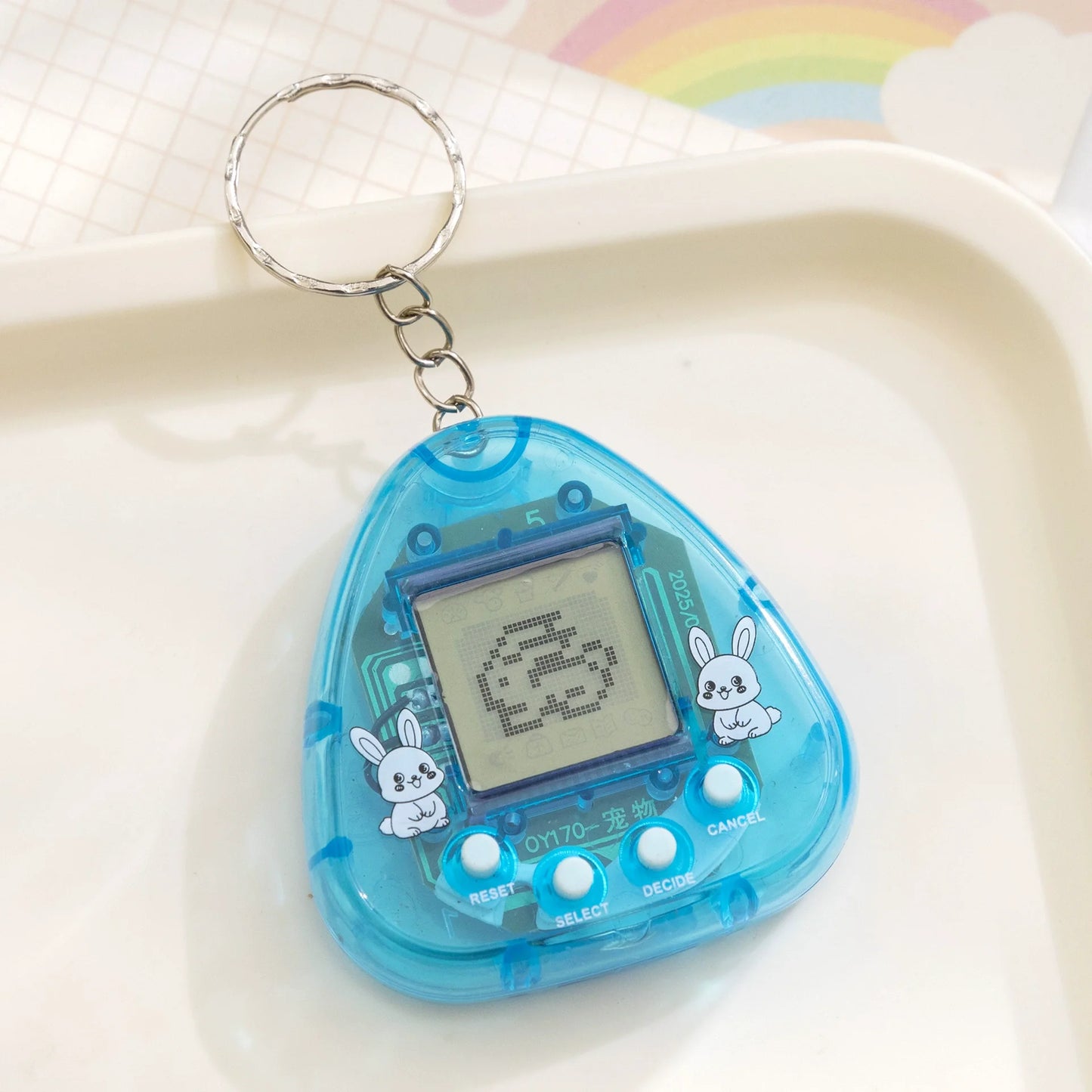 Transparent Virtual Pet Toy - 168-in-1 Nostalgic Digital Game