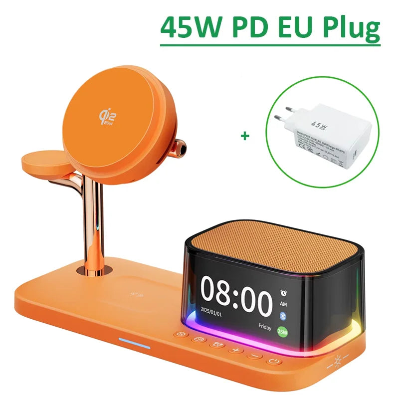 25W Magnetic Wireless Charger Stand - Bluetooth Speaker Dock