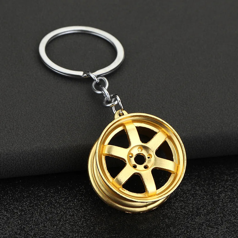 Gear Head Car Keychain with Speedbox Pendant Design
