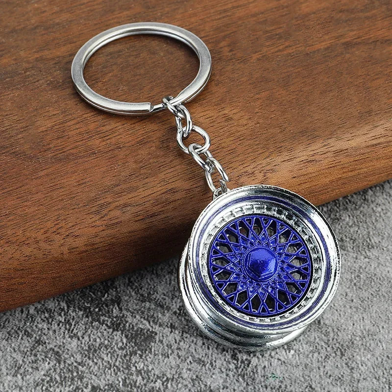 Gear Head Car Keychain with Speedbox Pendant Design