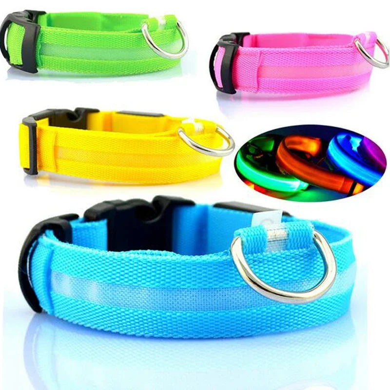 Nylon LED Reflective Dog Collar for Night Safety