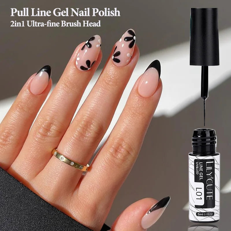 LILYCUTE Reflective Glitter Liner Nail Gel - 5ml