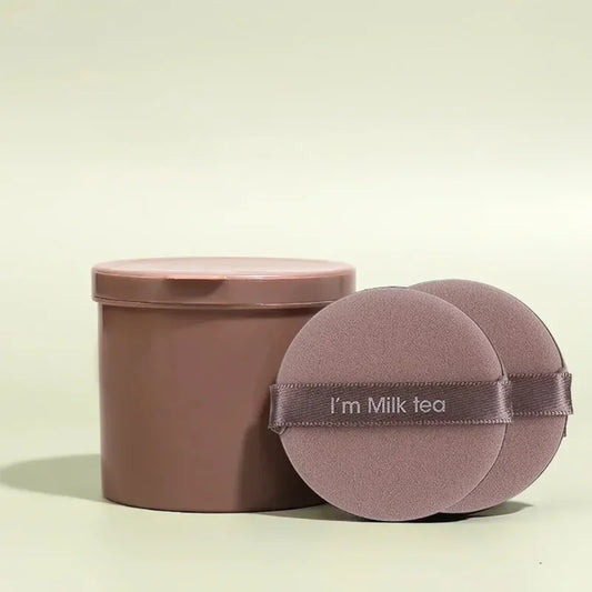 7-Piece Reusable Powder Puff Set with Hygienic Case