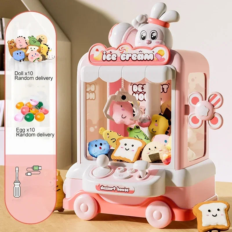 Mini Claw Crane Machine Toy - DIY Coin Operated Doll Game