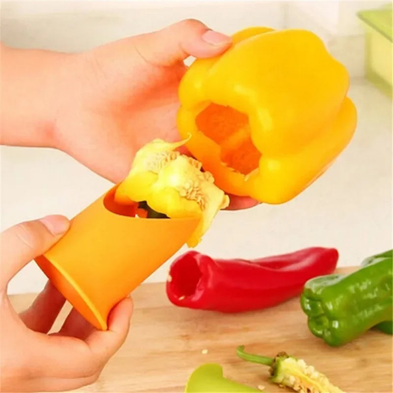 2-in-1 Pepper Corer and Chili Seed Remover Tool