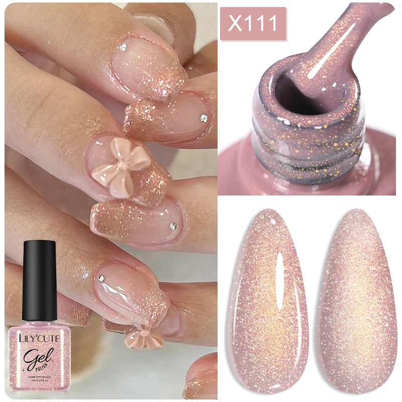 LILYCUTE Reflective Glitter Liner Nail Gel - 5ml