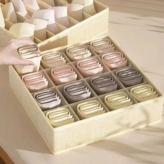 Foldable Underwear, Bra, and Sock Drawer Organizer Box