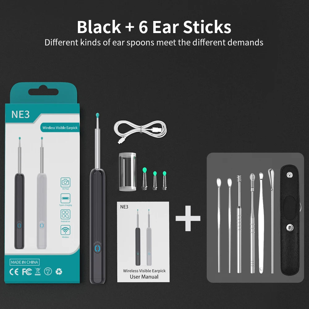 NATFIRE NE3 Wireless Ear Cleaner with Camera and LED