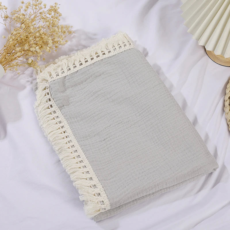 Cute Bear Cotton Baby Swaddle Blanket - Soft Newborn Muslin Wrap