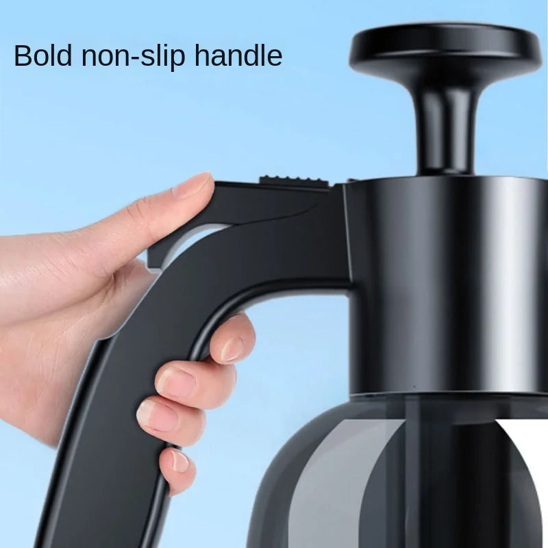 2L Hand Pump Foam Sprayer - Three Nozzle Car Wash Bottle