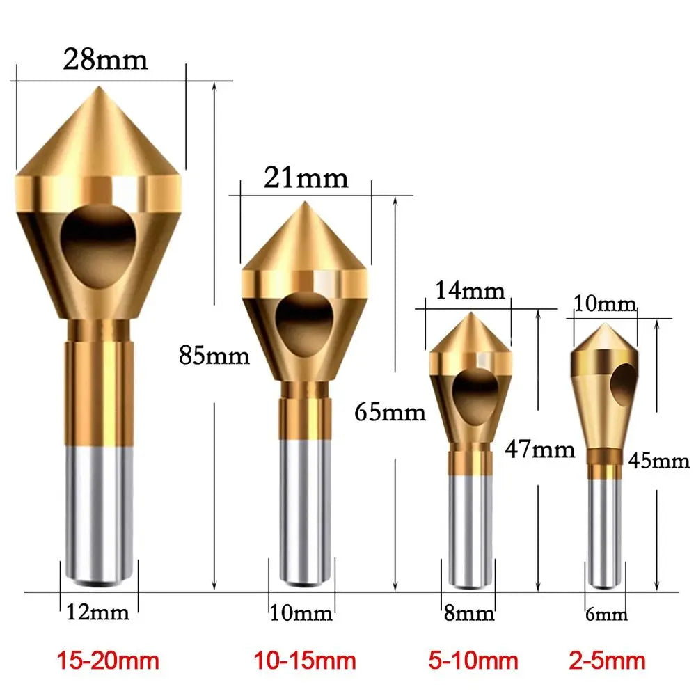 90 Degree HSS Titanium Countersink Drill Bit