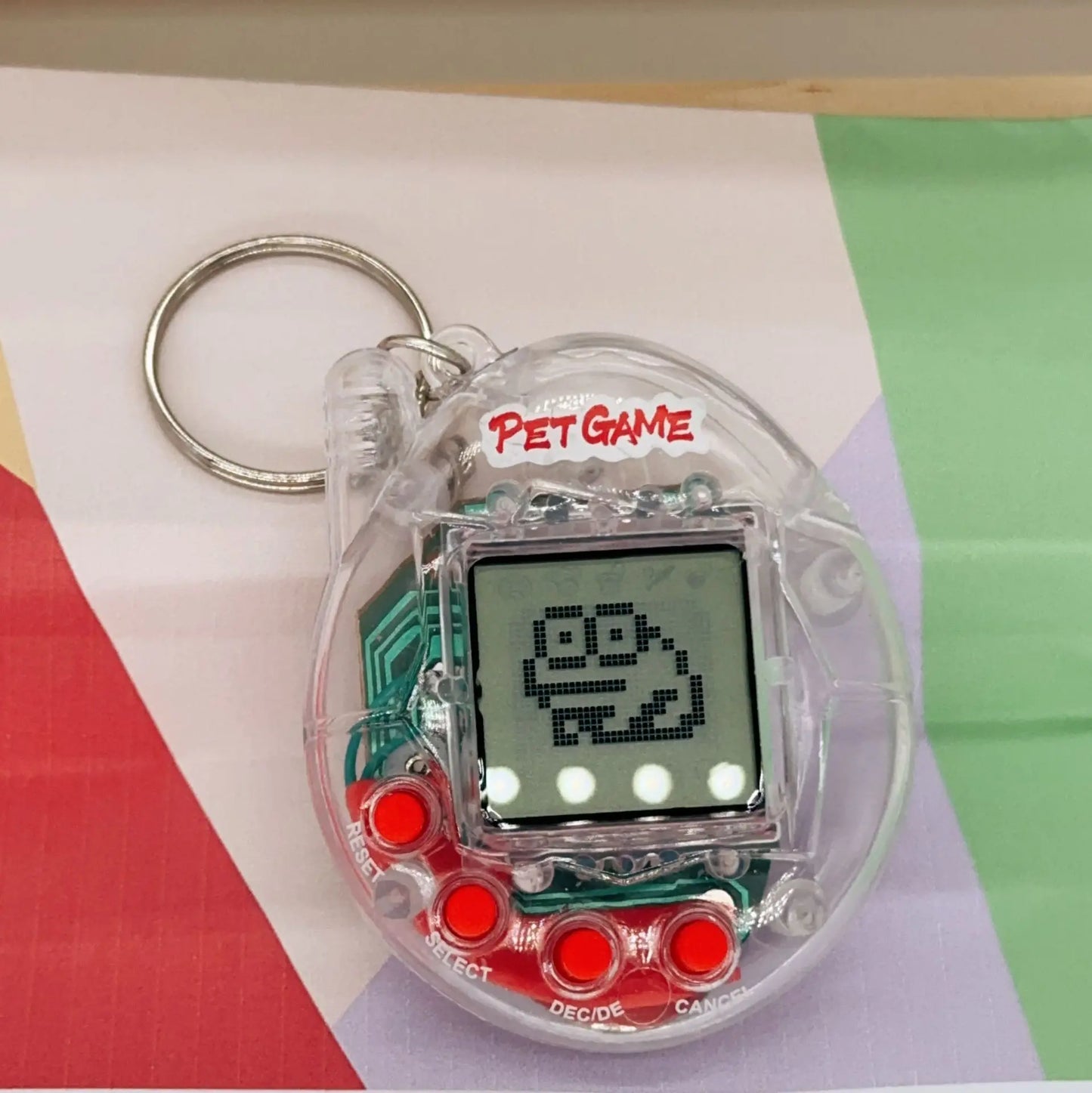 Transparent Virtual Pet Toy - 168-in-1 Nostalgic Digital Game