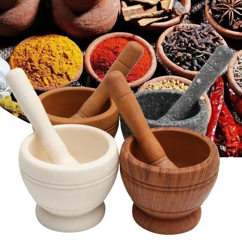 Resin Mortar and Pestle Set for Garlic, Herbs, and Spices